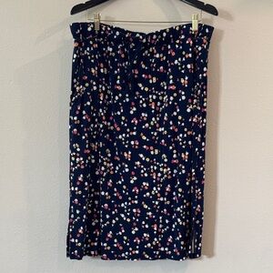 St. John's Bay Navy Floral Pencil Skirt